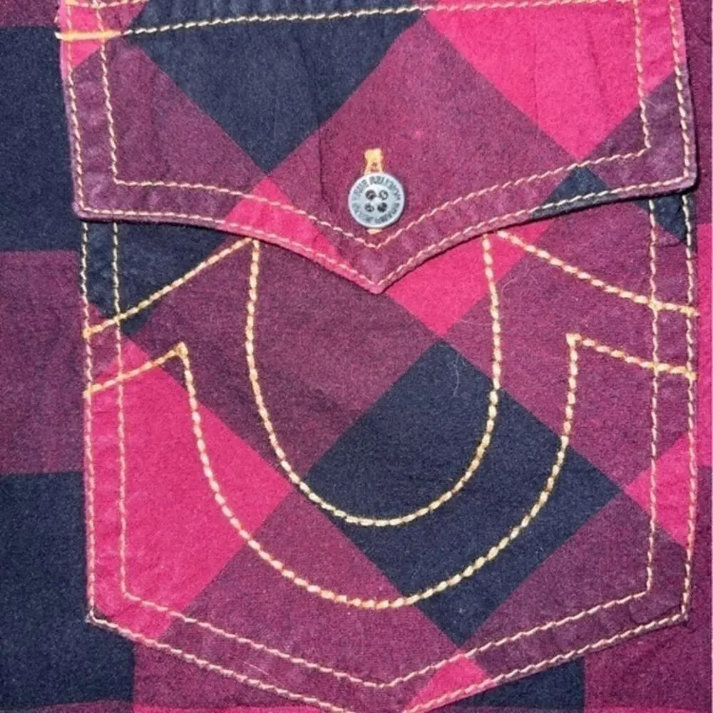 ▶️ True Religion ◀️ Plaid Button Down Shirt